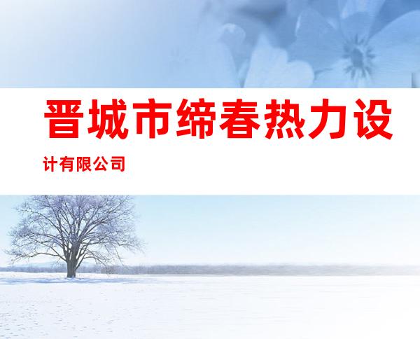 晋城市缔春热力设计有限公司